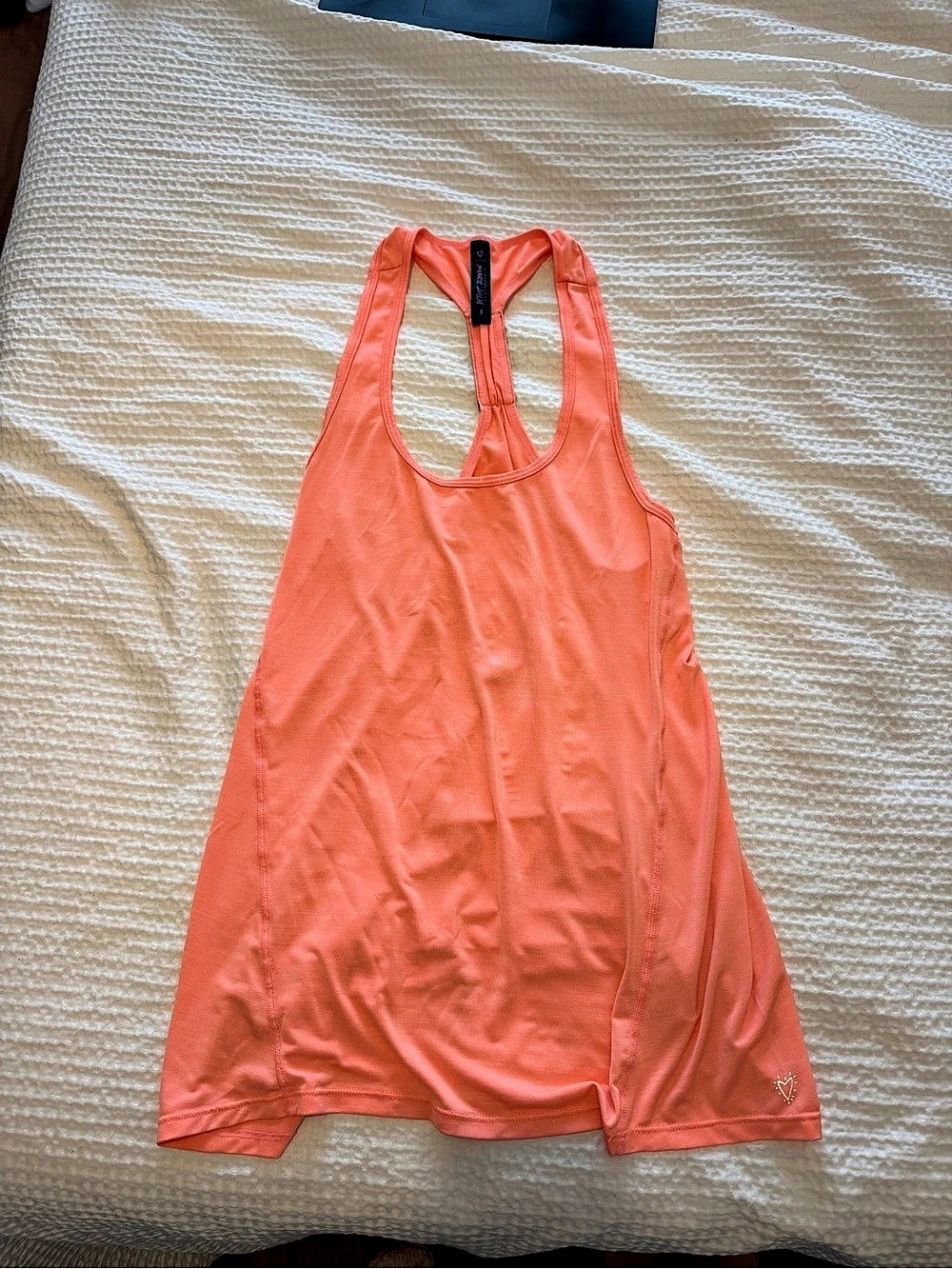 Betsey Johnson Orange Racerback Tank Top